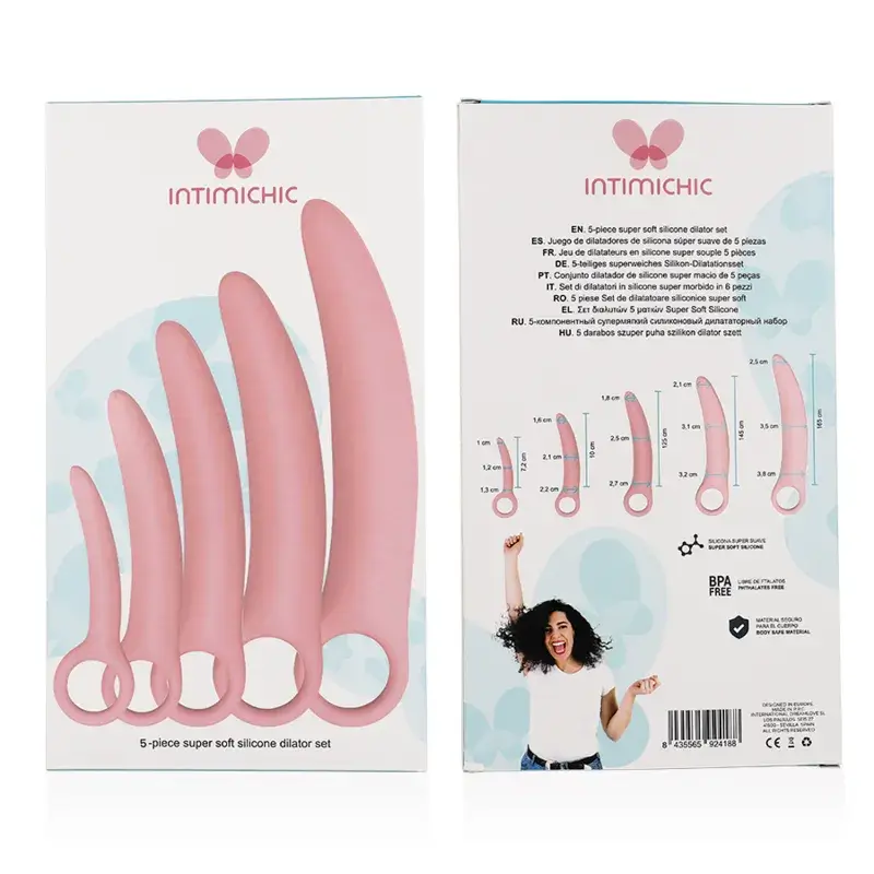 Set di 5 dilatatori vaginali in silicone INTIMICHIC