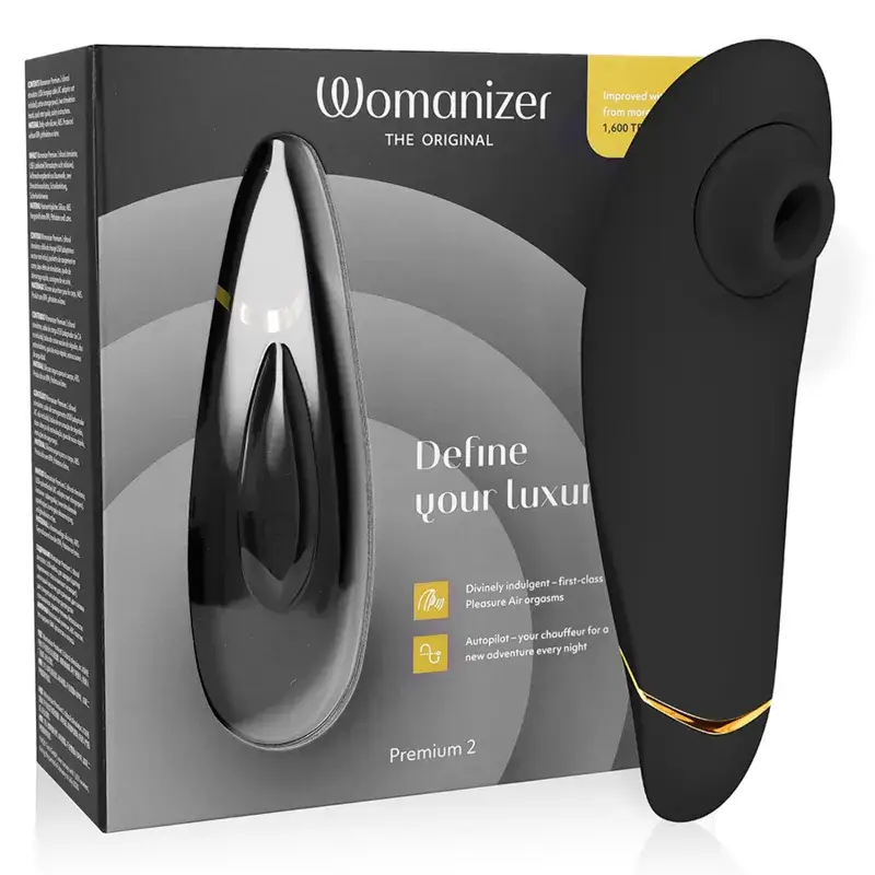 Stimolatore clitorideo nero ‘Premium 2’ WOMANIZER