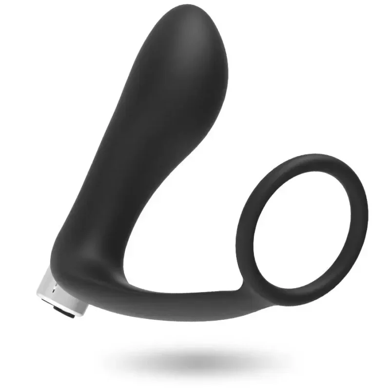 Vibratore prostatico con anello fallico ‘ANAL MASSAGER’ ADDICTED TOYS