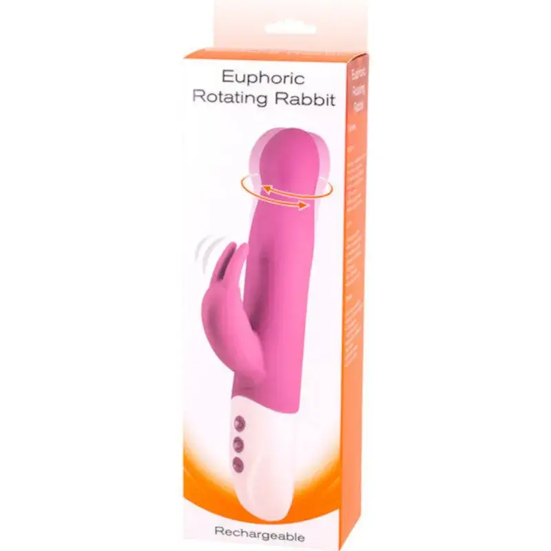 Vibratore rabbit con rotazione in silicone rosa ‘Euphoric Rotating Rabbit’ SEVEN CREATIONS