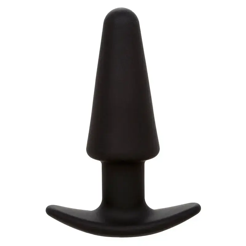 Anal plug conico vibrante in silicone nero ‘ROCK BOTTOM’ CALEXOTICS