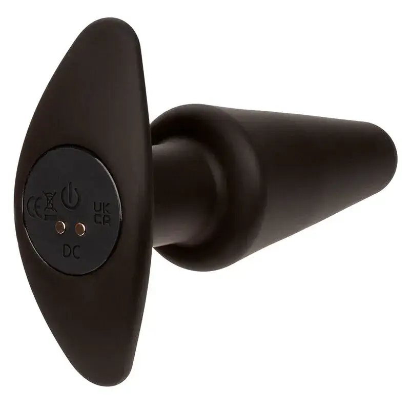 Anal plug conico vibrante in silicone nero 'ROCK BOTTOM' CALEXOTICS