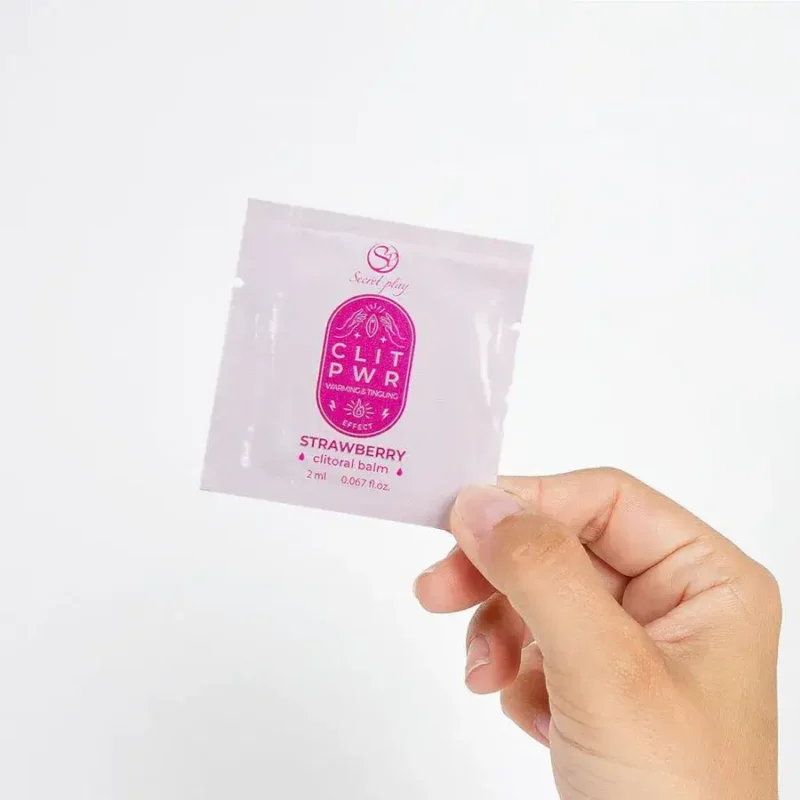 Lubrificante monodose alla fragola effetto riscaldante e vibrante 2 ml SECRETPLAY