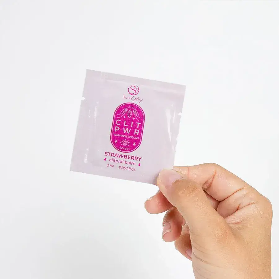 Lubrificante monodose alla fragola effetto riscaldante e vibrante 2 ml SECRETPLAY