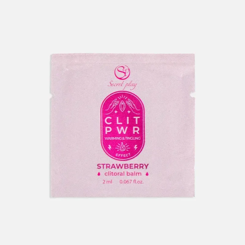 Lubrificante monodose alla fragola effetto riscaldante e vibrante 2 ml SECRETPLAY