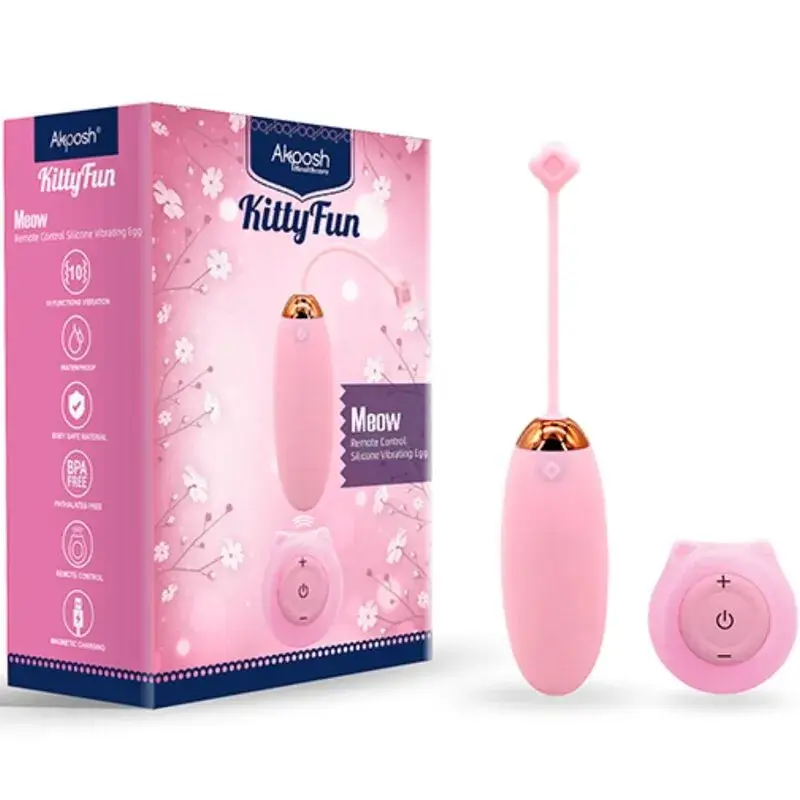 Ovetto vaginale vibrante rosa con telecomando ‘KittyFun Meow’ ARMONY