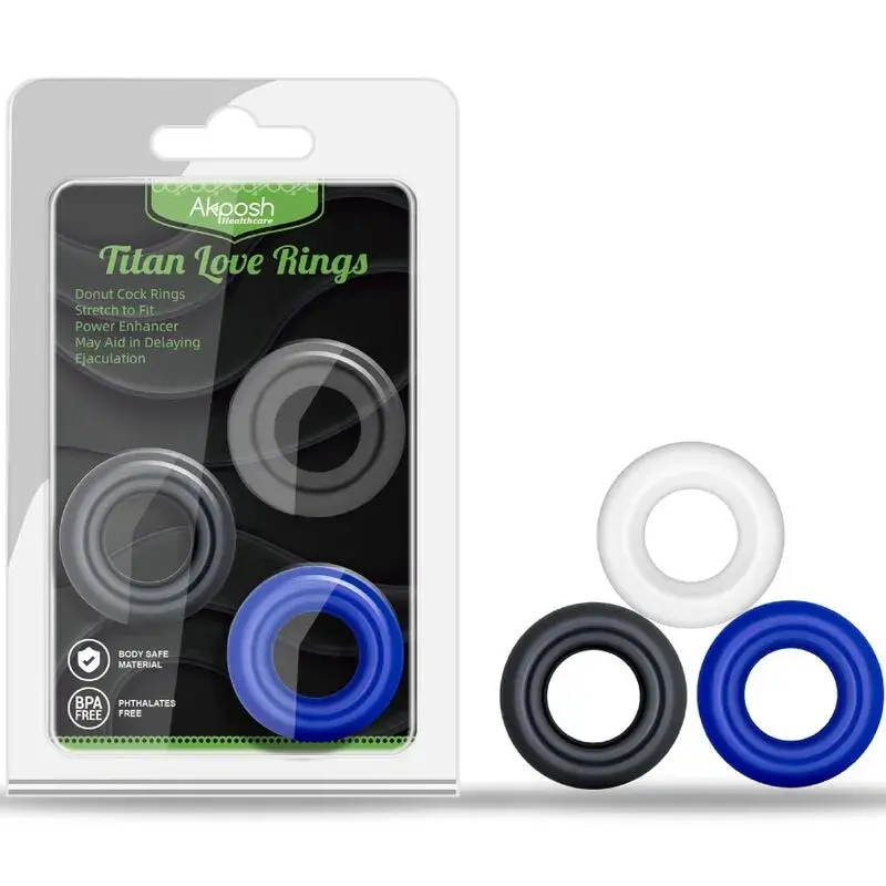 Set di 3 anelli in silicone per il pene ‘Titan Love Rings’ ARMONY