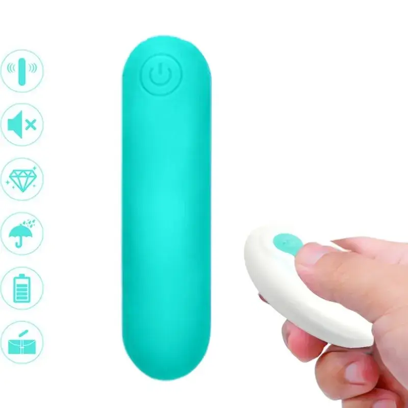 Vibratore bullet in silicone verde con telecomando ‘Splash Joline’ ARMONY