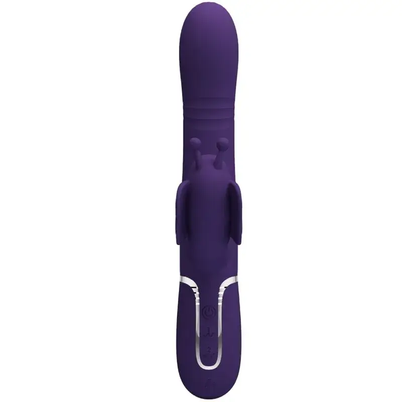 Vibratore viola multifunzione Rabbit 4 in 1 farfalla PRETTY LOVE