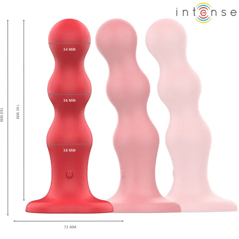 Vibratore rosso da 16 cm con ventosa e telecomando ‘CODY’ INTENSE