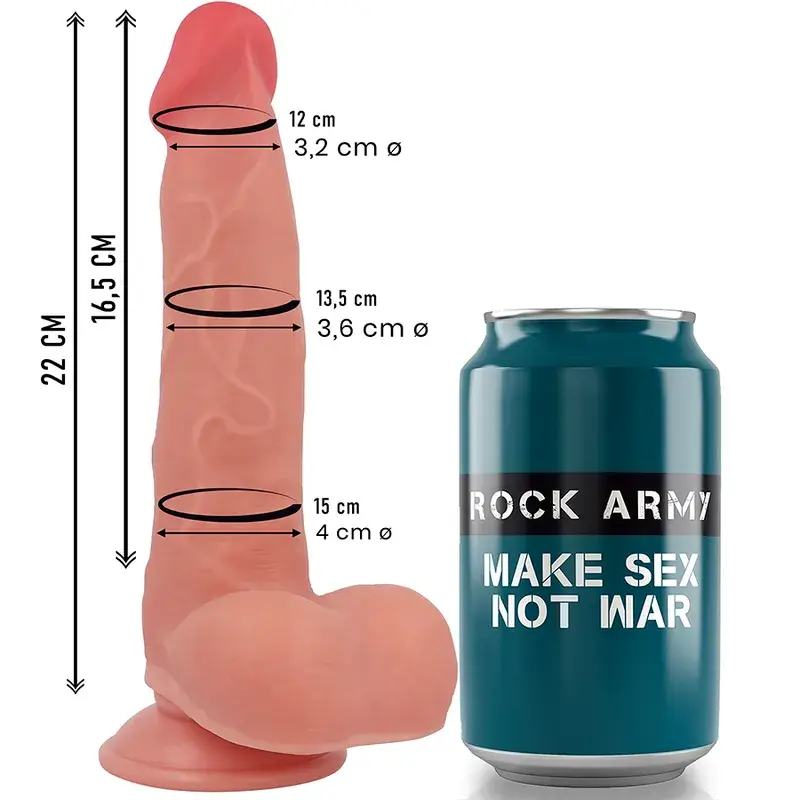 Dildo realistico da 22 cm in silicone liquido ‘RANGER’ ROCK ARMY