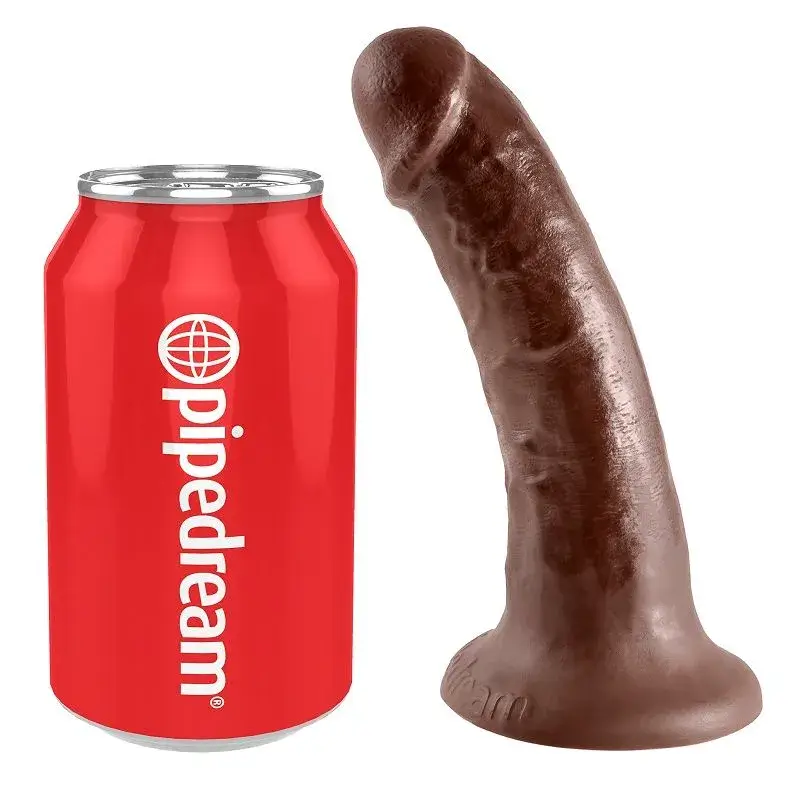 Dildo realistico marrone da 15,2 cm ‘6” Cock' serie KING COCK di PIPEDREAM