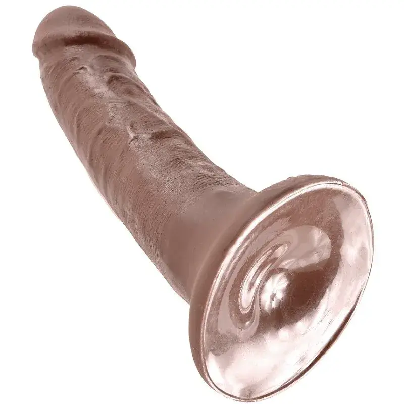 Dildo realistico marrone da 15,2 cm ‘6” Cock' serie KING COCK di PIPEDREAM