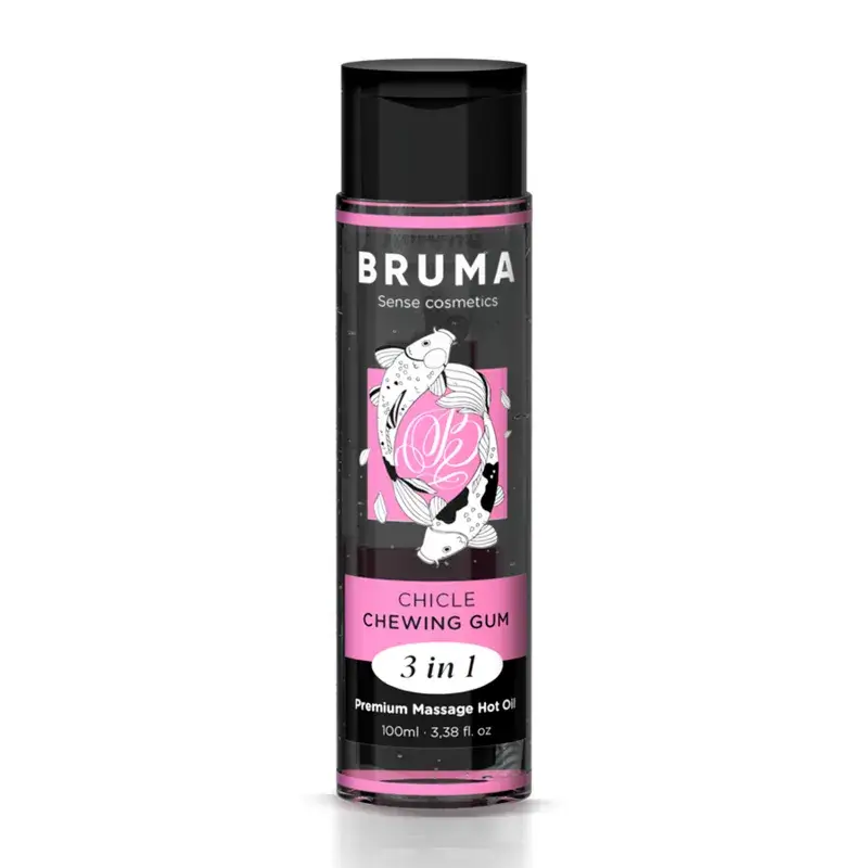 Olio per massaggio gusto Chewing gum con effetto calore BRUMA 100 ml