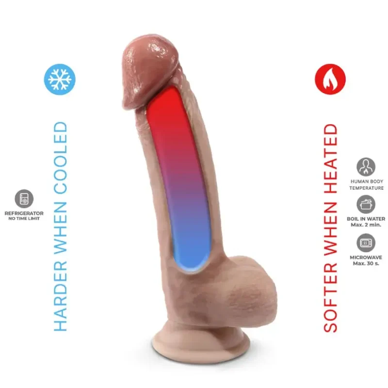 Pene realistico in silicone termoreattivo da 17,8 cm SILEXD