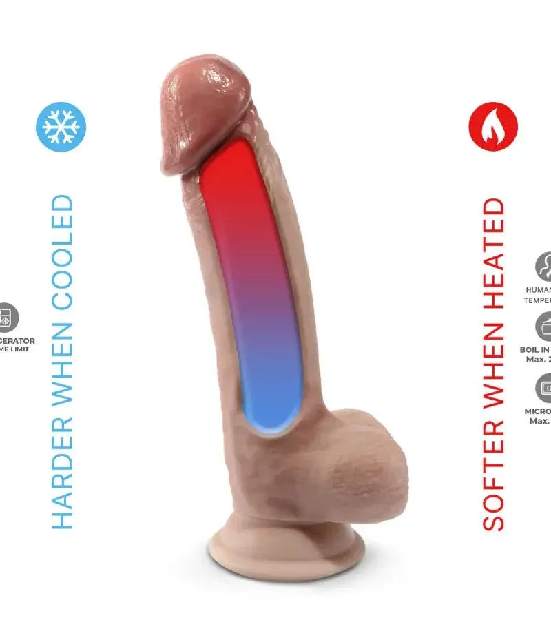 Pene realistico in silicone termoreattivo da 17,8 cm SILEXD