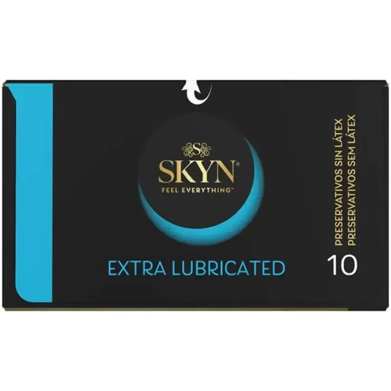 10 preservativi senza lattice super lubrificati SKYN