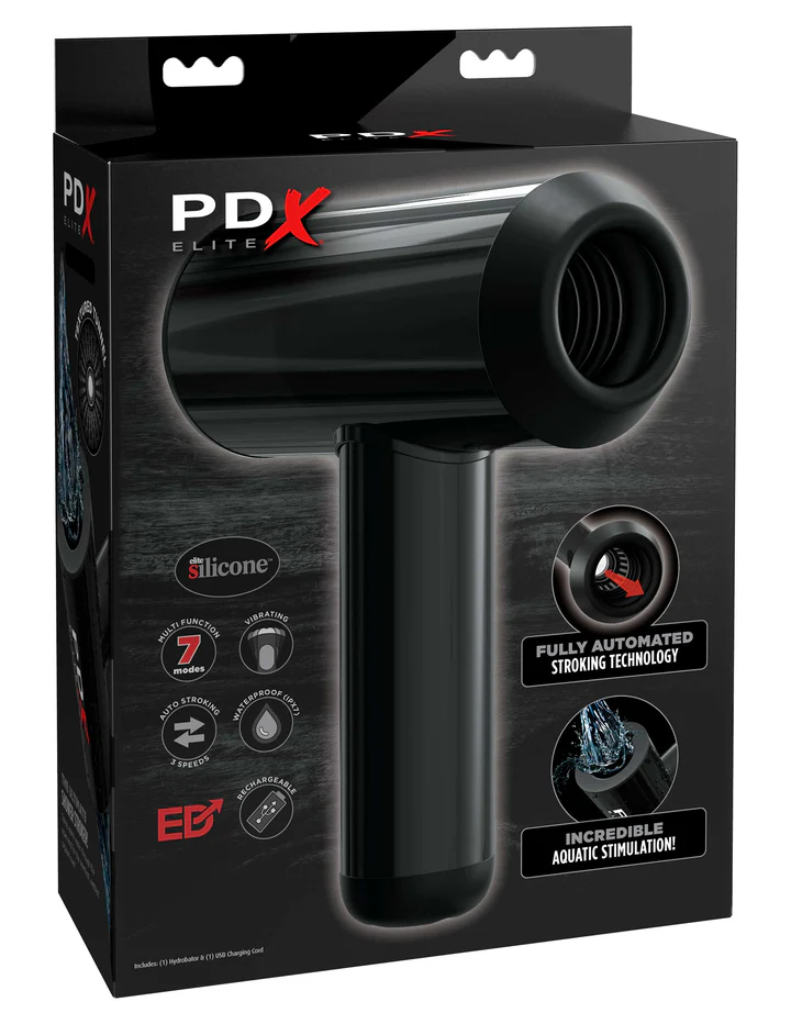 Masturbatore automatico acquatico vibrante ‘Hydrobator’ serie PDX ELITE di PIPEDREAM