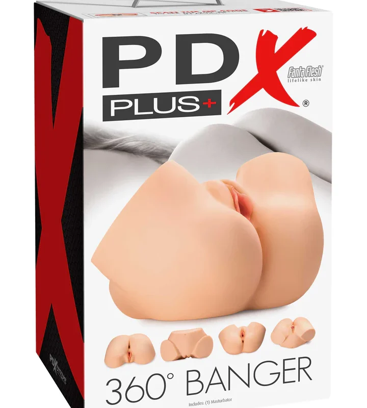 Masturbatore realistico con ano e vagina ‘360° Banger’ serie PDX PLUS di PIPEDREAM