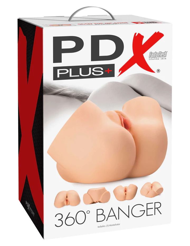 Masturbatore realistico con ano e vagina ‘360° Banger’ serie PDX PLUS di PIPEDREAM