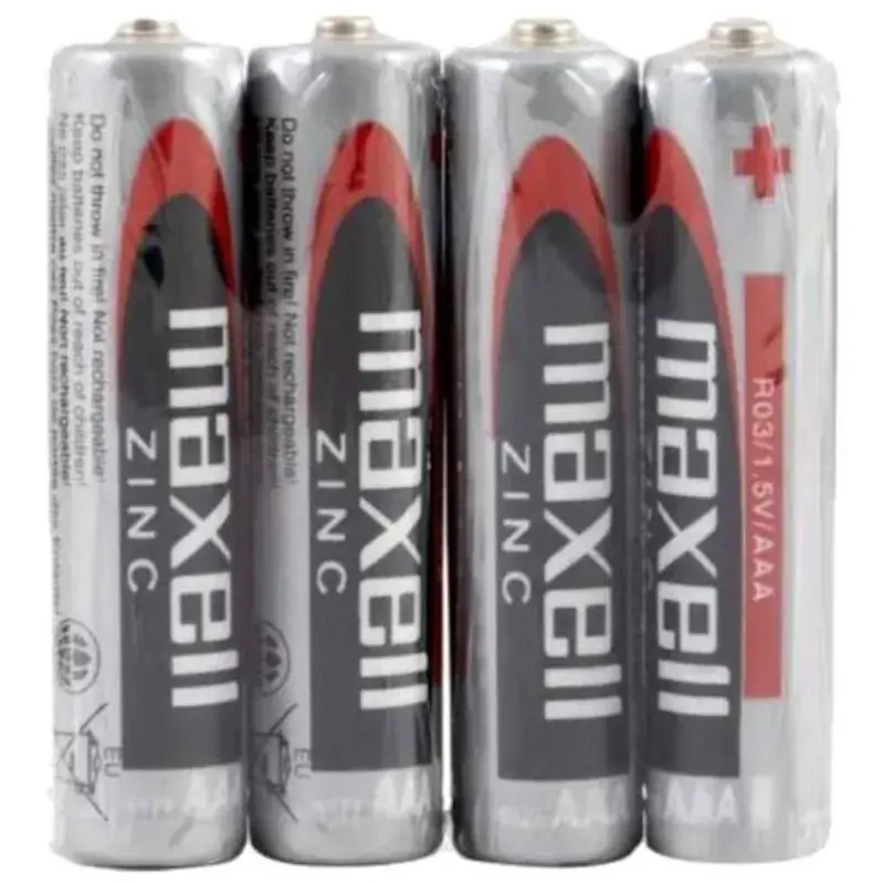 4 Batterie zinco carbone 1,5 V AAA R03 MAXELL
