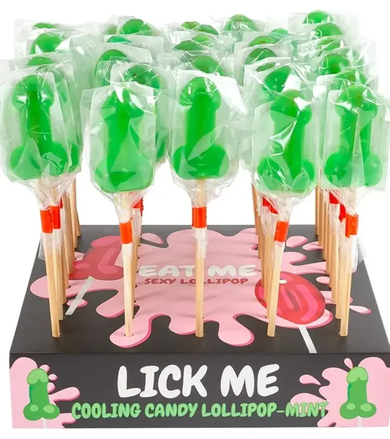 40 Lecca lecca alla menta con effetto freddo a forma di pene SECRETPLAY