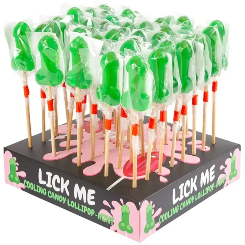 40 Lecca lecca alla menta con effetto freddo a forma di pene SECRETPLAY