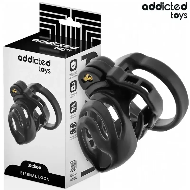 Gabbia per il pene con dilatatore uretrale ‘ETERNAL LOCK’ ADDICTED TOYS