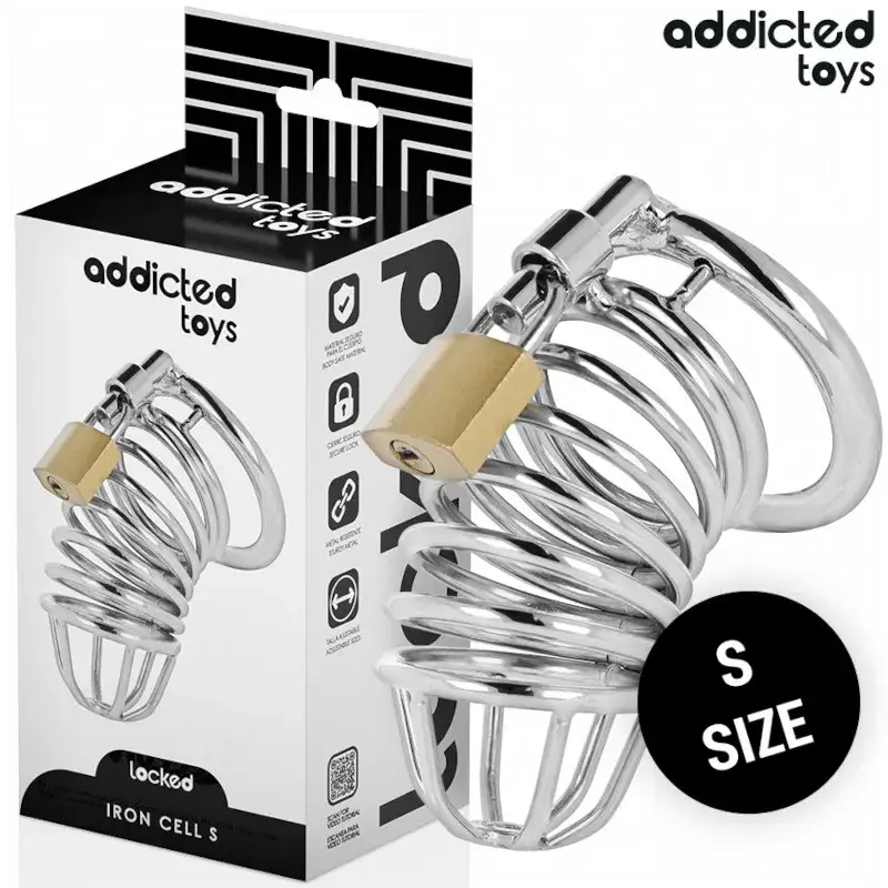 Gabbia per pene in metallo ‘IRON CELL’ taglia S ADDICTED TOYS