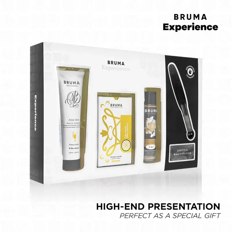 Kit erotico alla Piña Colada con vibratore liquido BRUMA EXPERIENCE