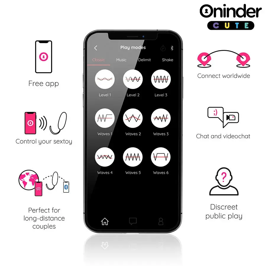 Ovetto vibrante e pulsante con App - ONINDER CUTE