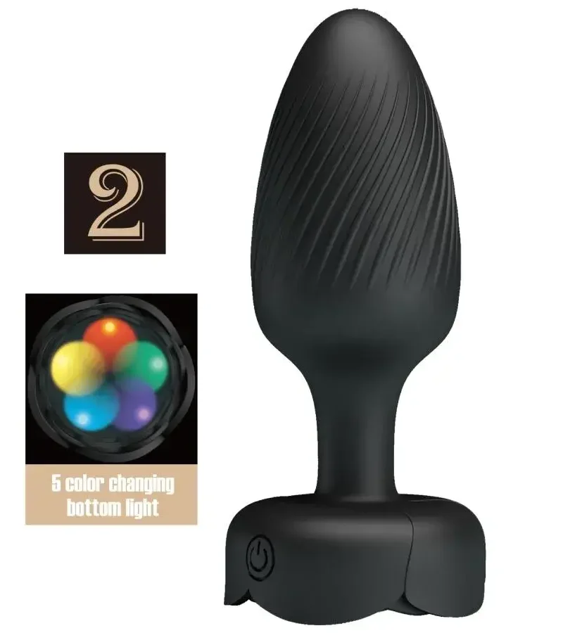 Plug anale in silicone con luci multicolore ‘VARIAN’ PRETTY LOVE