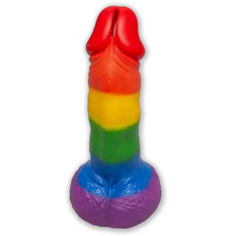 Salvadanaio arcobaleno a forma di pene PRIDE