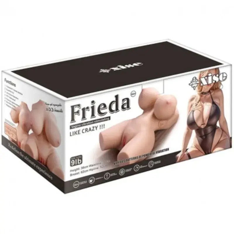 Torso realistico vibrante con vagina, ano e seno ‘FRIEDA’ XISE