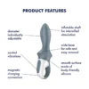 Vibratore anale gonfiabile Satisfyer Air Pump Booty 1 grigio