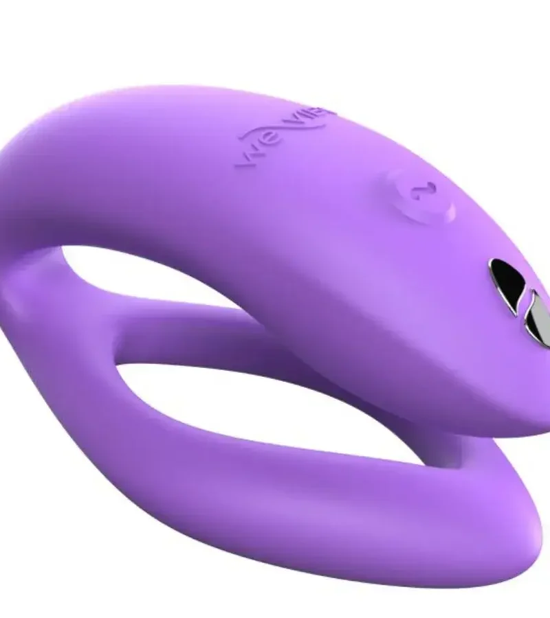 Vibratore per coppie in silicone viola ricaricabile con telecomando ‘SYNC O’ WE-VIBE