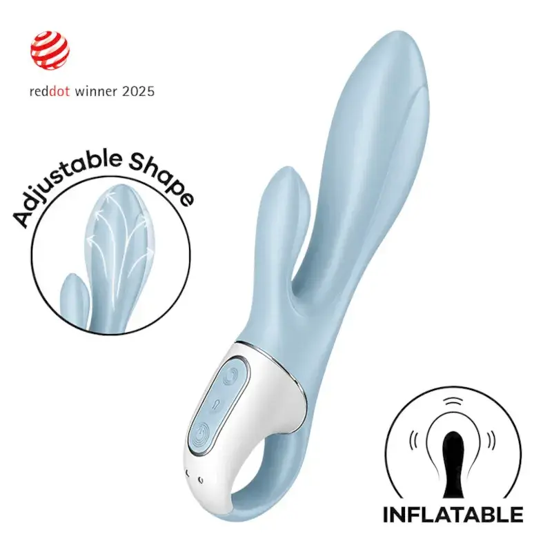 Vibratore rabbit gonfiabile azzurro ‘Air Pump Bunny 1′ SATISFYER