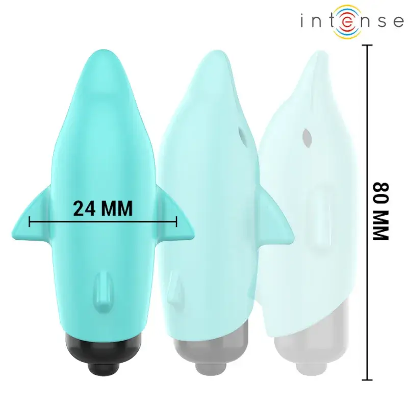 Delfino vibrante per il clitoride in silicone azzurro ‘ECHO’ INTENSE