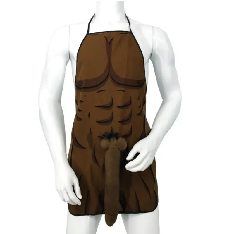 Grembiule da cucina sexy per uomo marrone DIABLO PICANTE
