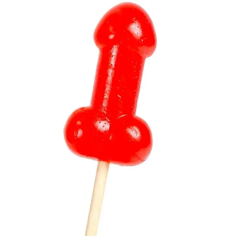 Lecca lecca a forma di pene al gusto di ciliegia con effetto piccante e riscaldante SECRETPLAY