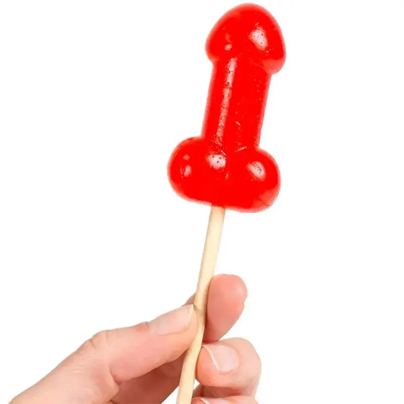 Lecca lecca a forma di pene al gusto di ciliegia con effetto piccante e riscaldante SECRETPLAY