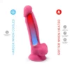 Pene realistico che si illumina al buio da 17,6 cm SILEXD