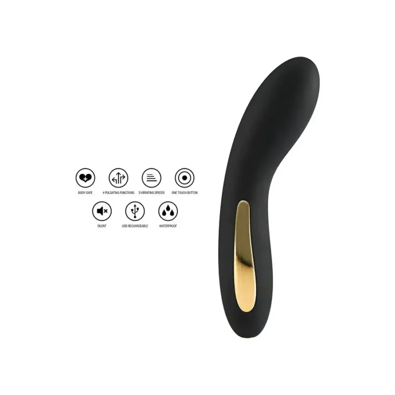 Vibratore per punto G ricaricabile in silicone nero ‘LUMINATE’ TOYJOY