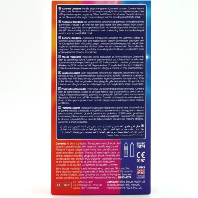 16 Preservativi assortiti ‘Assorted’ SKINS