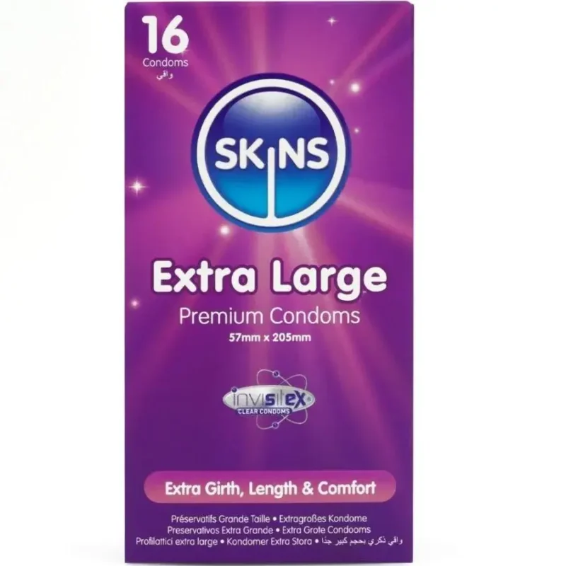 16 Preservativi Extra Large Premium SKINS