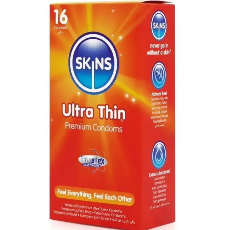 16 Preservativi ultra sottili ‘Ultra Thin’ SKINS