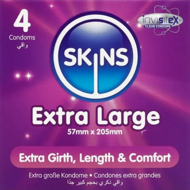 4 Preservativi Extra Large Premium SKINS