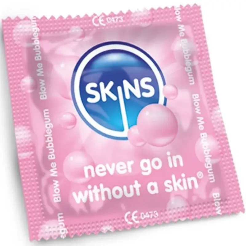 4 Preservativi gusto chewing gum ‘Bubblegum’ SKINS
