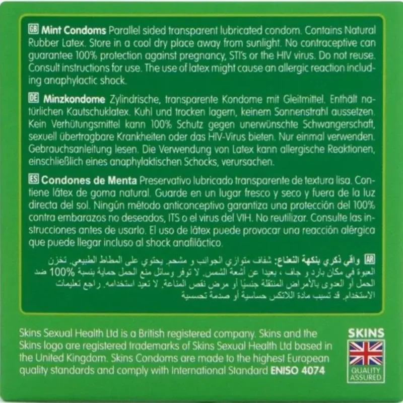 4 Preservativi alla Menta ‘MINT’ SKINS