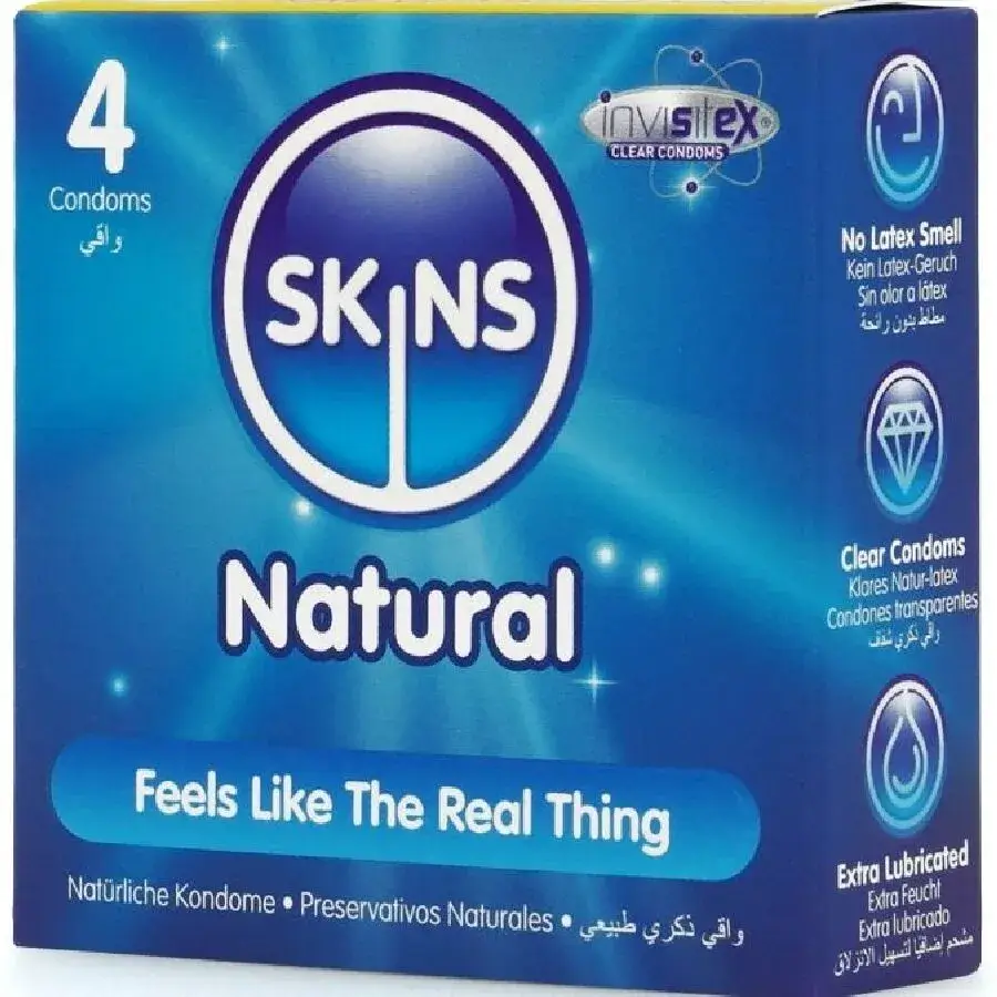 4 Preservativi ‘Natural’ SKINS